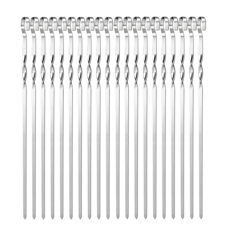 10 szpikulców do szaszłyków ze stali nierdzewnej, szpikulce do grilla