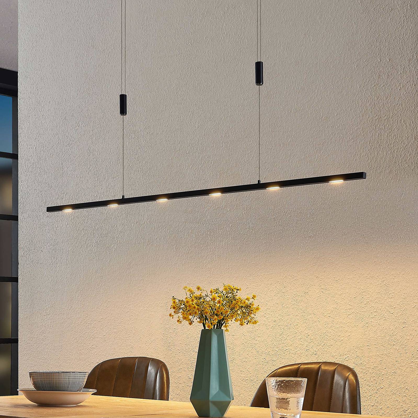 Lucande Piantana LED Dimmerabile Moderna - Metallo Nero, Altezza 150 Cm, 5 LED 3.6W Inclusi, Per Soggiorno E Camera Da Letto