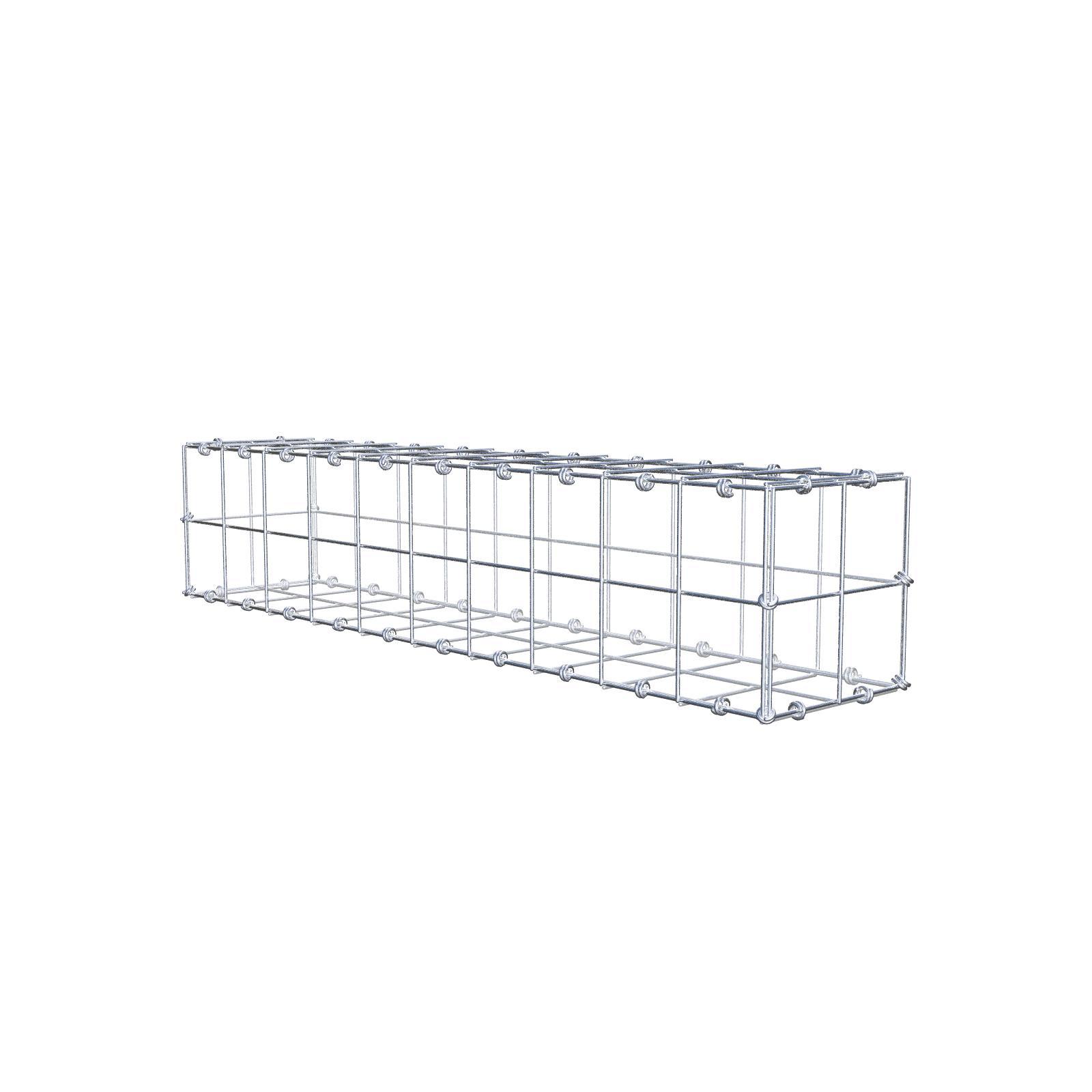 Gabion 100 cm x 20 cm x 20 cm (dł. x wys. x gł.), rozmiar oczka 10 x 10 cm, pierścień spiralny