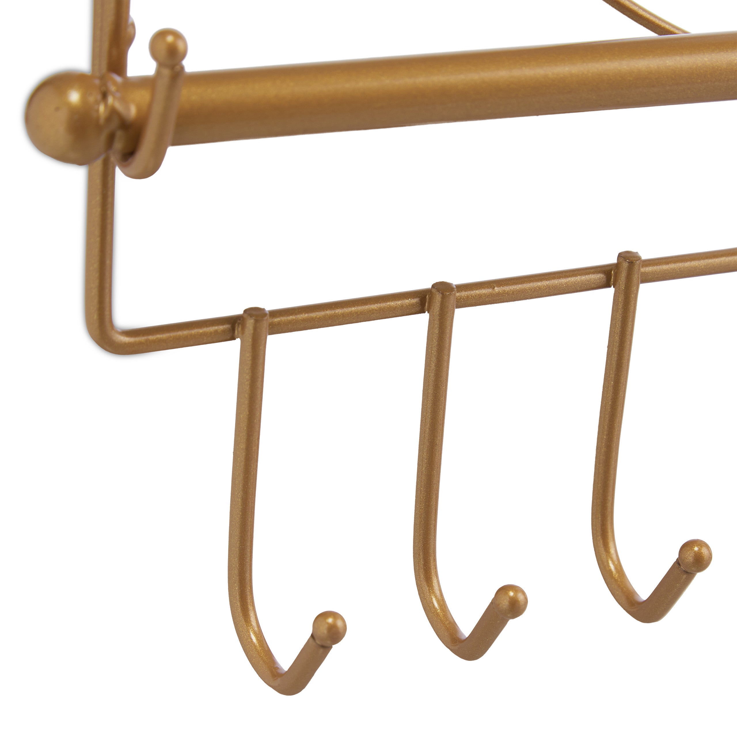 Porte-bijoux mural, pour colliers, boucles d’oreilles & bracelets, présentoir, 30 x 36,5 x 3,5 cm, doré, Relaxdays - 8