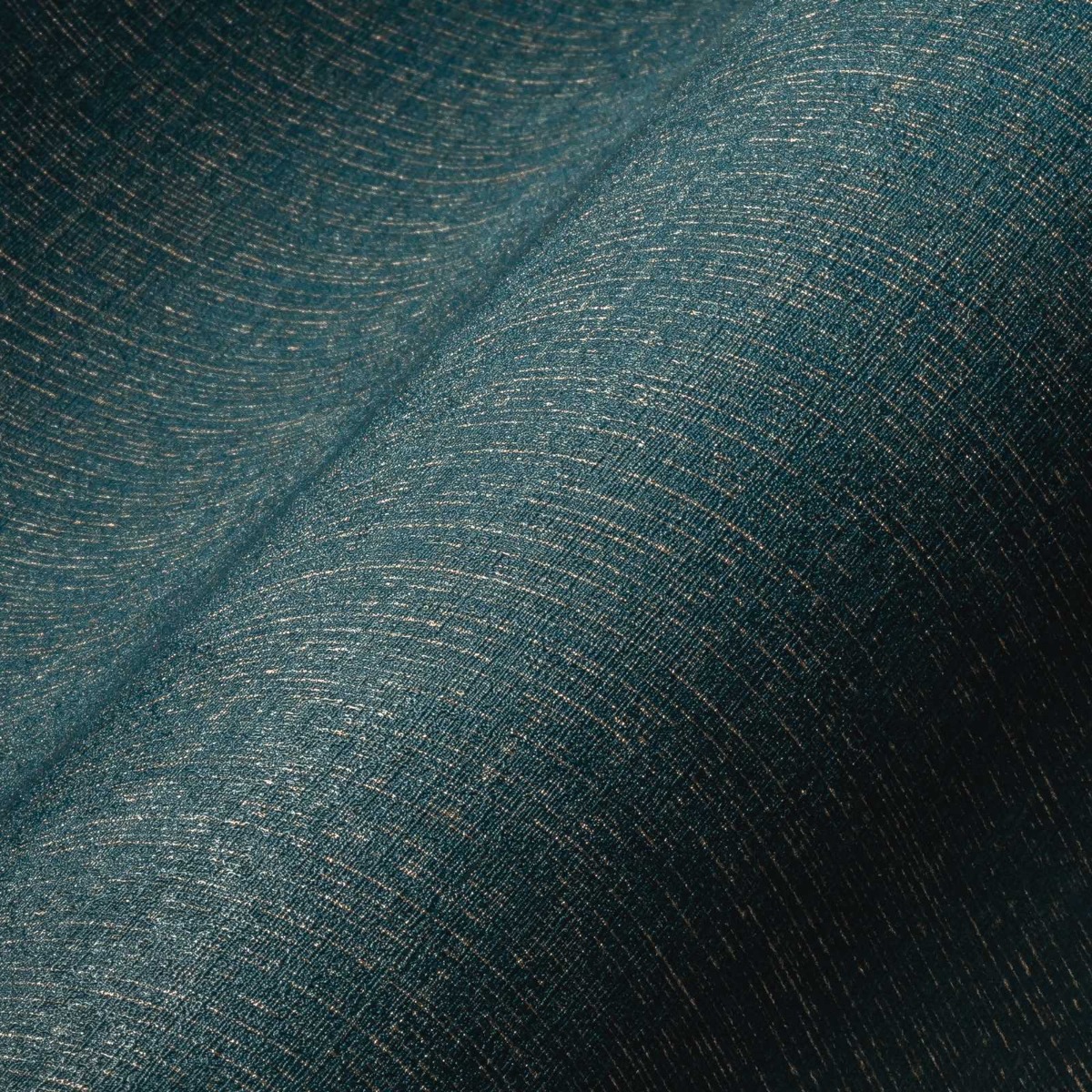 Tapeta zwykły petrol blueIzłotym - 53 cm x 10.05 m - LIVINGWALLS