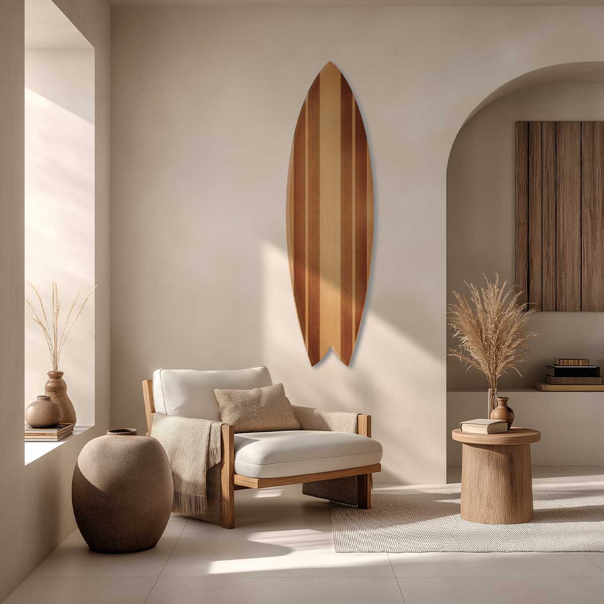 Planche de surf decorative Pacific wood - 40x140cm - 3