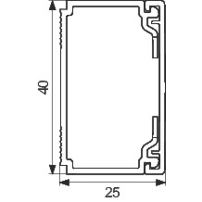 Goulotte 1 compartiment - 40 x 25 mm - Viadis - Planet wattohm - 2