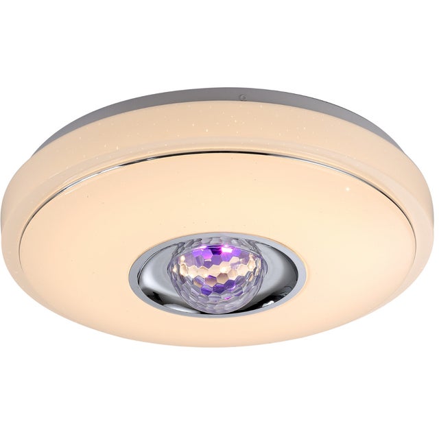 Plafon Magic okrągły biały LED 18W RGB + 3000K 1700lm z pilotem wym: 8,5 x 37,5 cm IP20 tworzywo sztuczne Polux