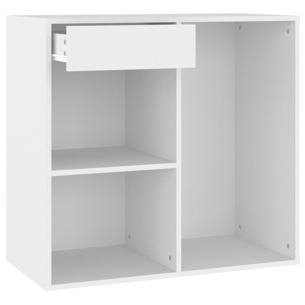 Armário de maquiagem em compensado branco 80x40x75 cm - COMFORTXL - 6