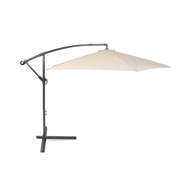 Parasol ogrodowy Malabo 300 cm Grey / Ecru z podstawą