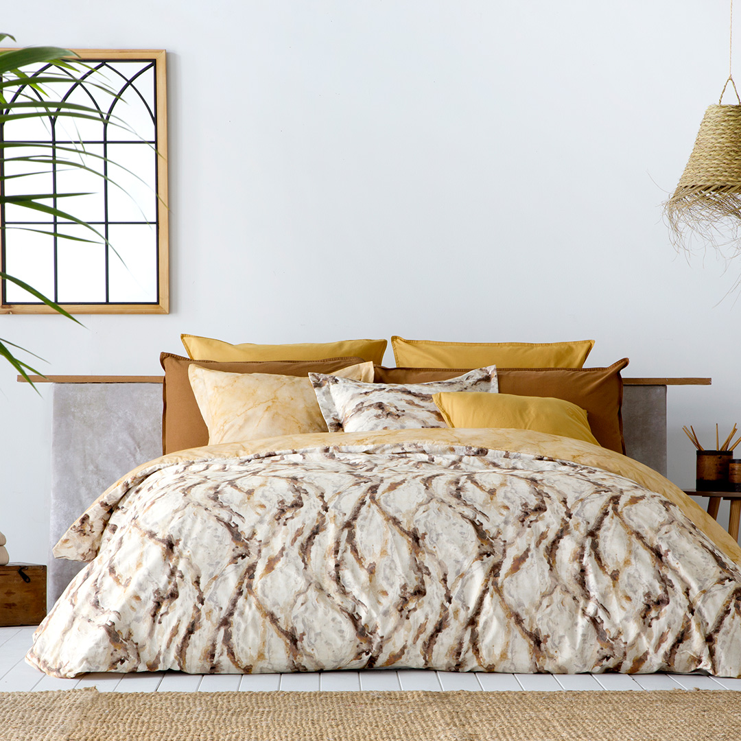 Parure de lit housse de couette Réversible avec taies d'oreiller 100