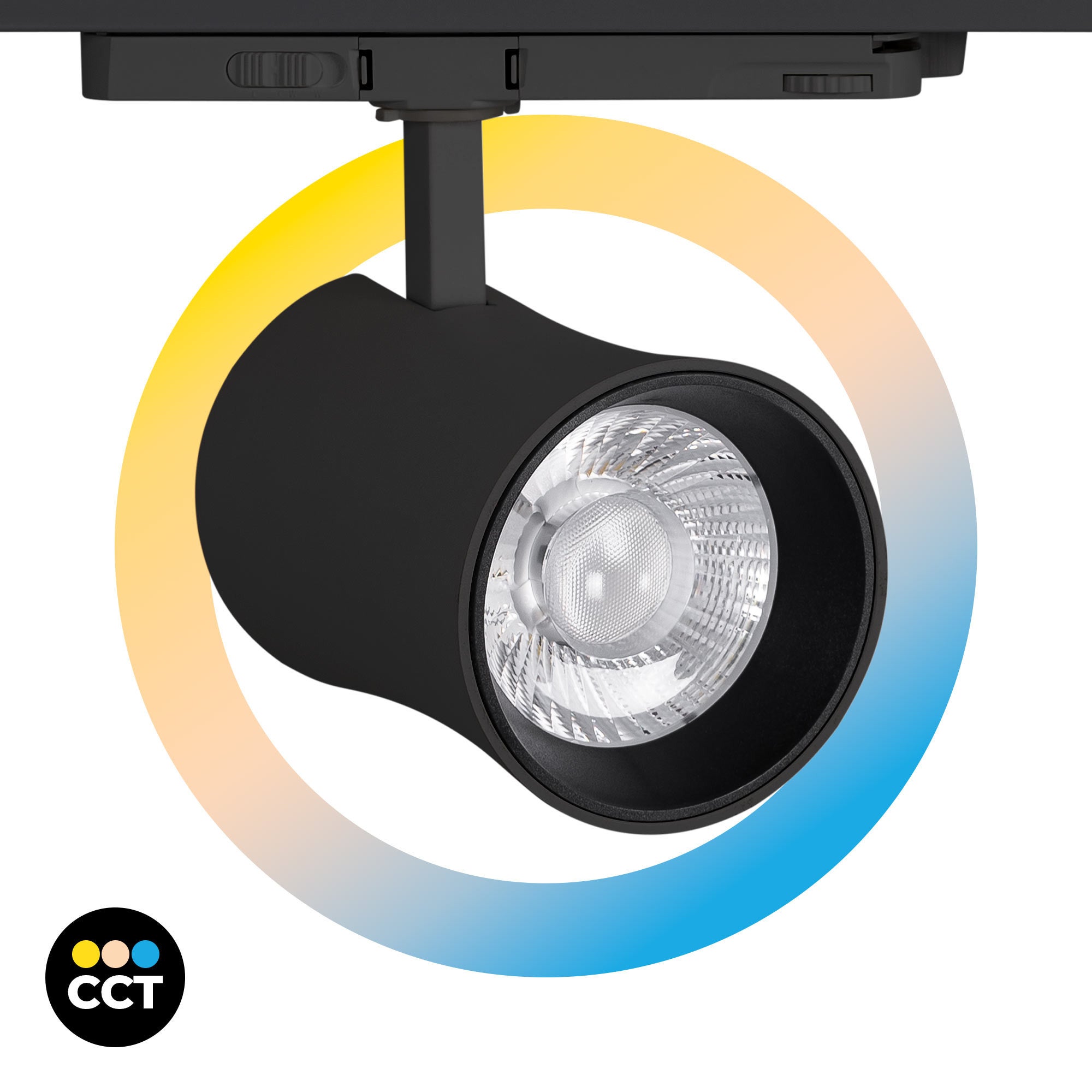 Spot LED architectural pour rail triphasé - CCT - 40W - CRI 90 - KGP ...