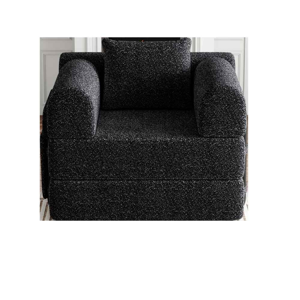 Canapé modulable 2 en 1, tapissé en chenille douce et résistante, rangement latéral intégré et structure métallique renforcée, idéal pour le salon - 8