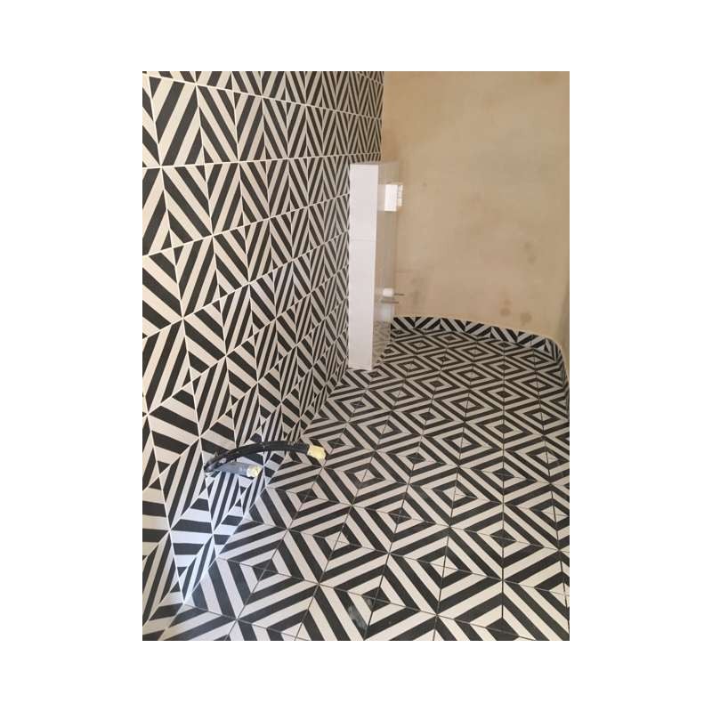 Carrelage sol / mur effet ciment anthracite 20x20 cm MAORI GOROKA GRAFITO(vendu par boite de 1m2) - 5