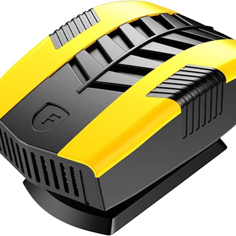 Przenośny ogrzewacz samochodowy | Odmrażacz szyby przedniej - 12 V, kompatybilny z zimowymi szybami przednimi, żółty