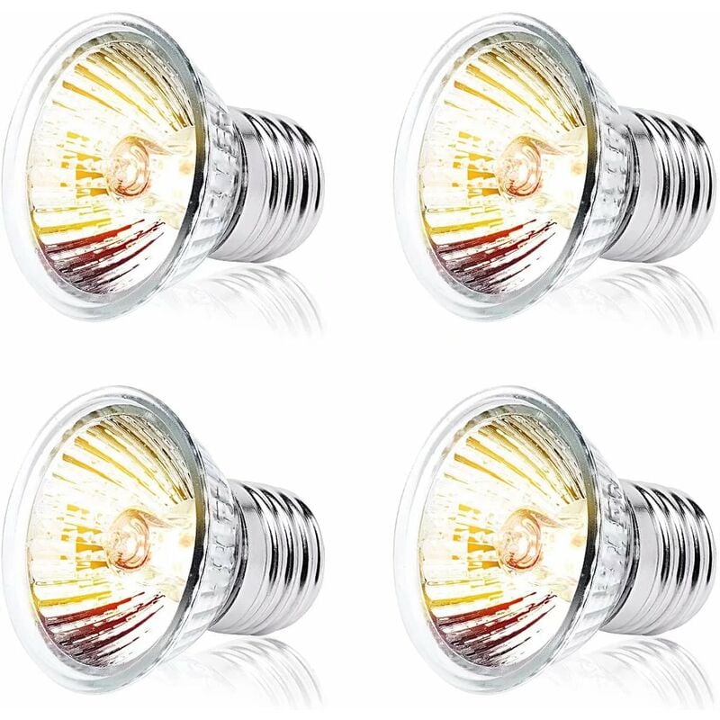 4 szt. Żarówka grzewcza E27 50W LED Żółwia Lampa Grzewcza dla Zwierząt Domowych 220V UVA + UVB E27 Żarówka Reptile Akwarium