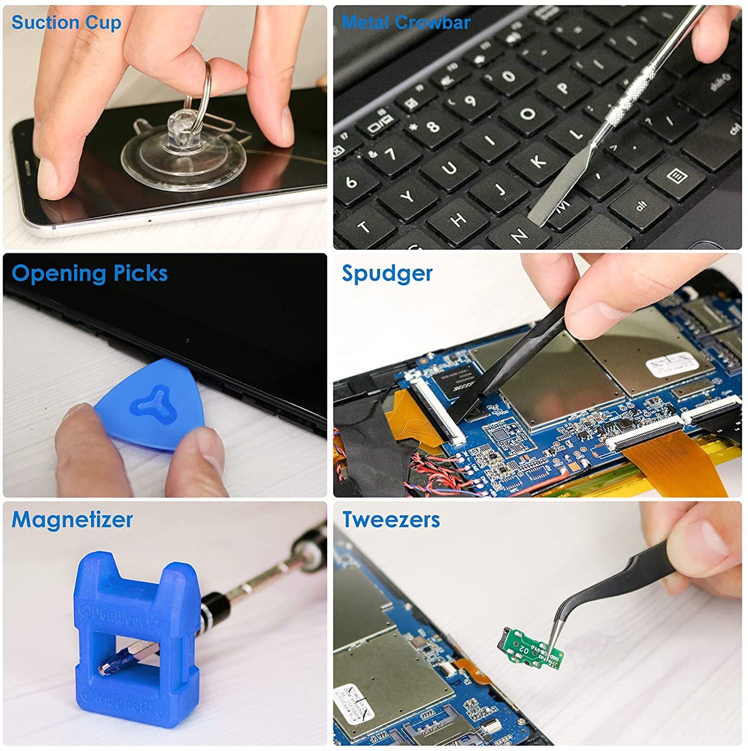 Tournevis de précision électronique 142 pièces avec kit d'outils de réparation magnétique 120 bits pour iPhone, MacBook, ordinateur - 4