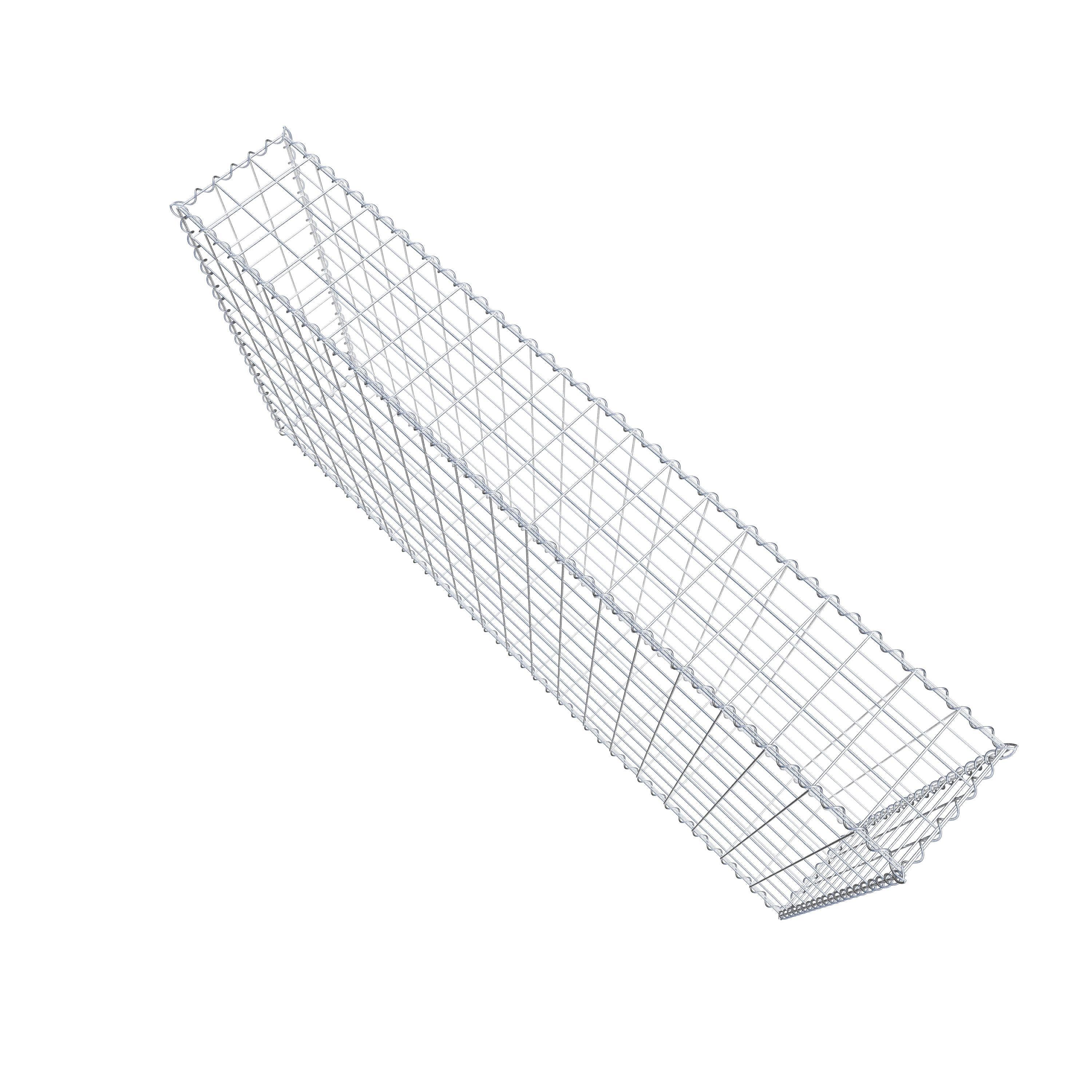 Gavión de acero galvanizado 200x100x30cm (LxAxP), malla 10 x 10cm, Espiral, jaula metálica para muro o jardín - 5