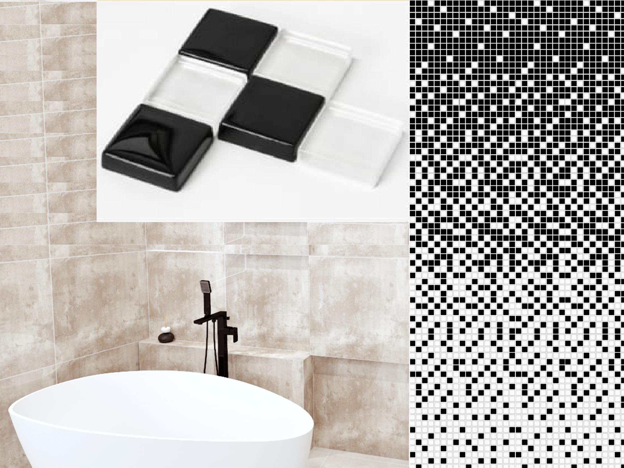 Pate de verre mosaique salle de bain - Leroy Merlin