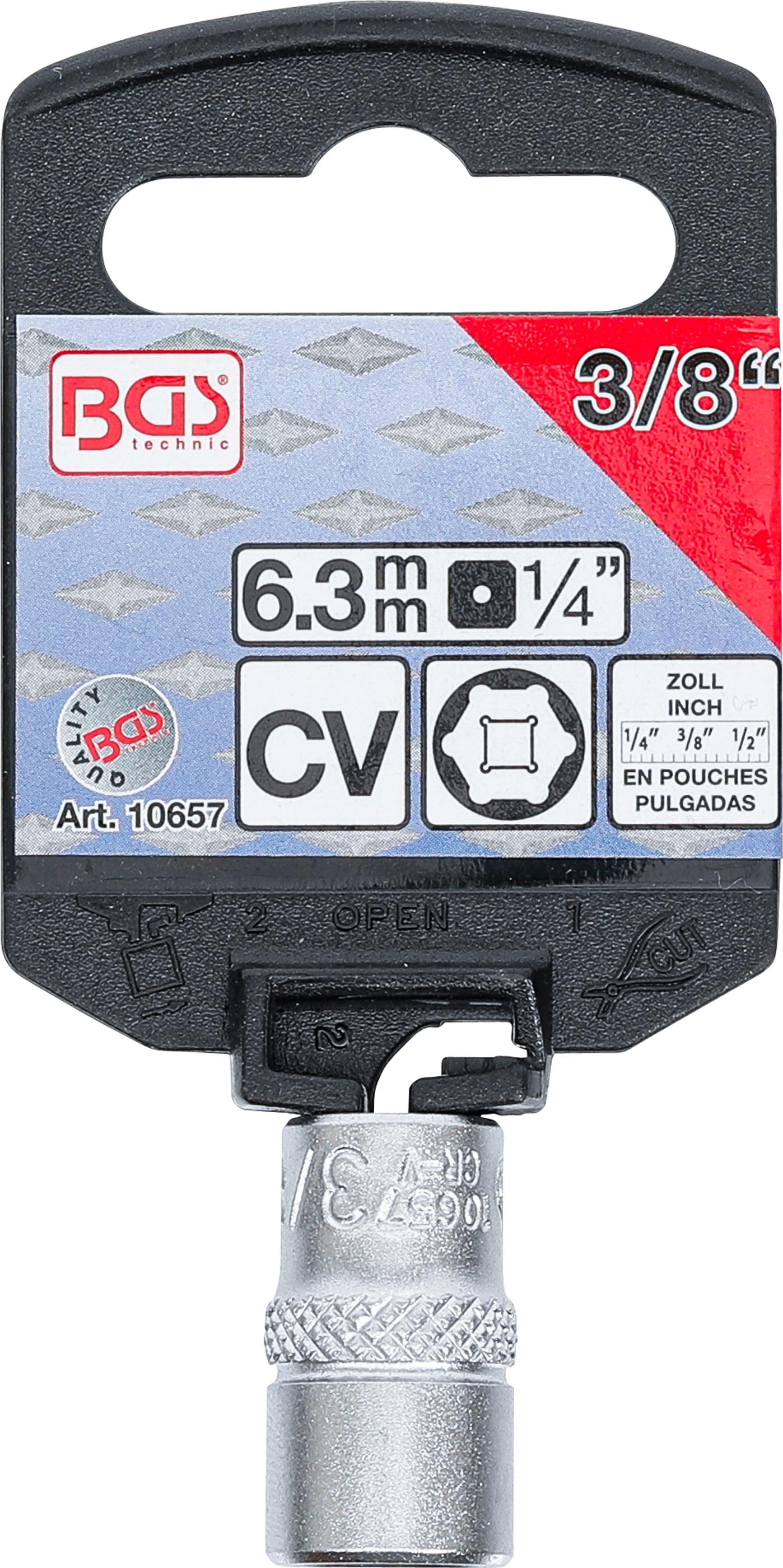 Douille pour clé, six pans | 6,3 mm (1/4