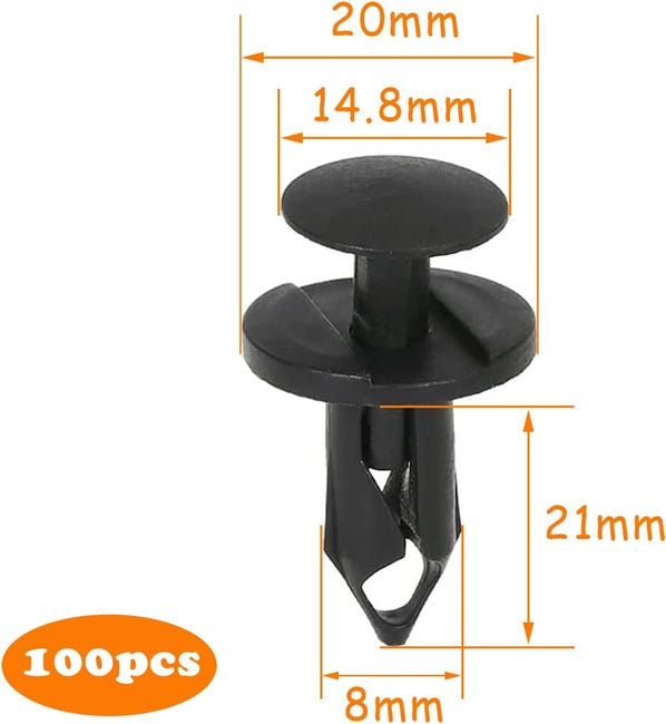 Clip Di Fissaggio Auto Rivetti A Pressione Clip Plastico 8 Mm Coche Clip Di Fissaggio Auto Rivetti A Pressione Clip Plastico 8 Mm Coche