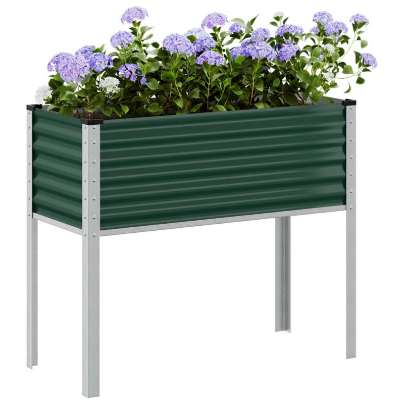 Donica ogrodowa zielona 100x45x90 cm stalowa vidaXL