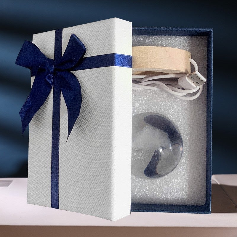 Veilleuse 3D en cristal de tortue lumineuse de 6 cm, avec base colorée et câble USB, décorations de bureau, cadeaux d'anniversaire - 4