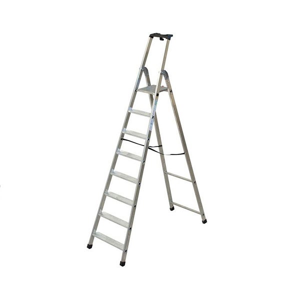 Escabeau 8 marches - Hauteur max. de travail 3.82m - Q50/8