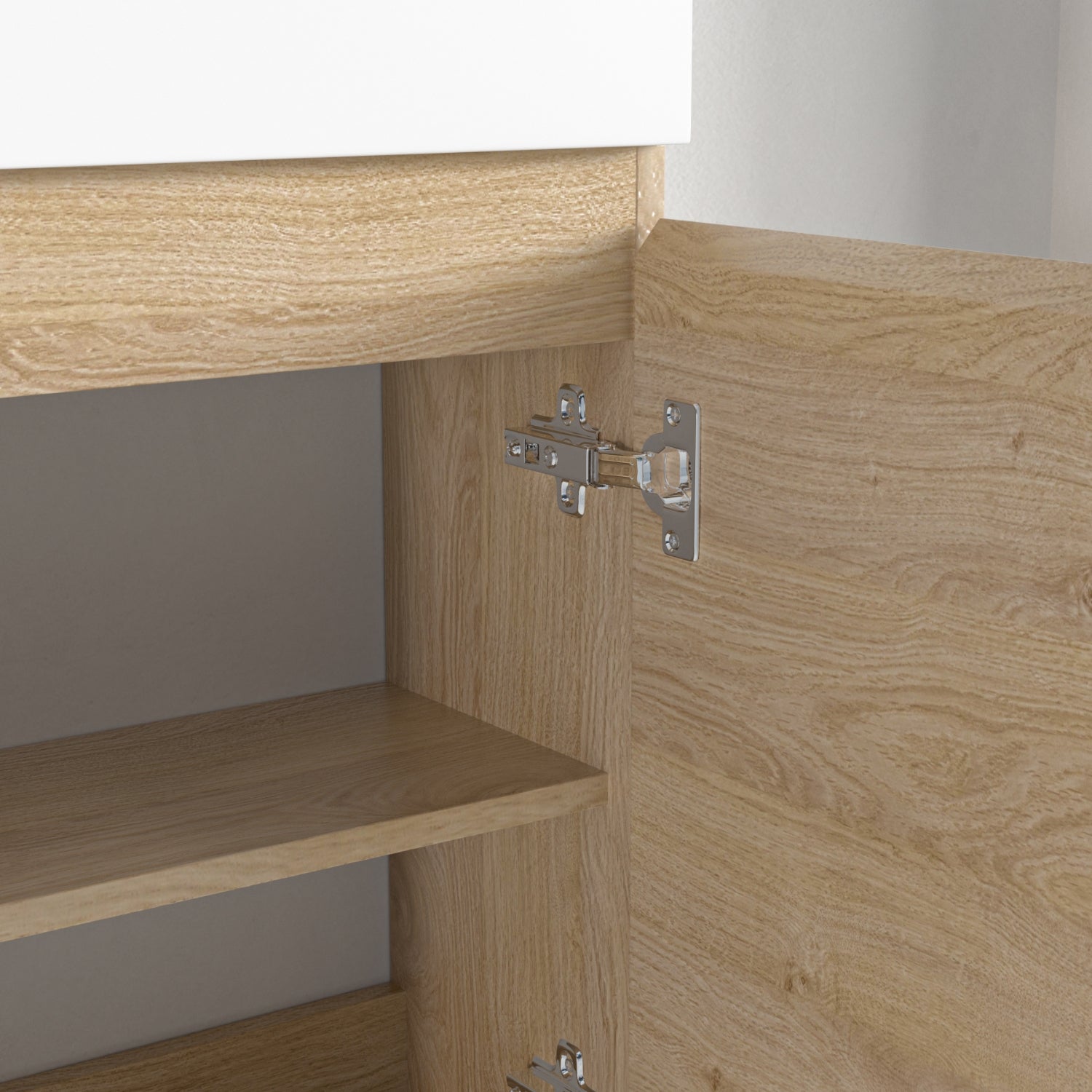 Mueble de baño suspendido con lavabo 40 cm roble claro - LOMAZOO Malibu - 5