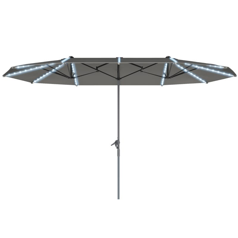 Parasol Double Outsunny Avec Manivelle 451 X 264 Cm, Protection UV 50 Parasol, Parasol De Jardin Coupe Vent Parasol De Balcon 96918624 Parasol Double Outsunny Avec Manivelle 451 X 264 Cm, Protection UV 50 Parasol, Parasol De Jardin Coupe Vent Parasol De Balcon 96918624