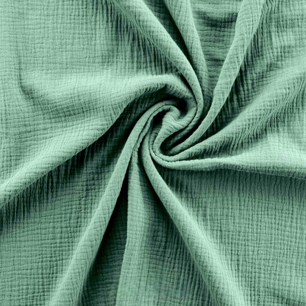 Parure de lit 260 x 240 cm – Gaze de Coton / Coton 57 fils – Angelia Sauge + 2 taies - 6