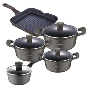 Set di 4 pomelli per mobili Wave in Zama verniciata H.26 x L.32 x P.31