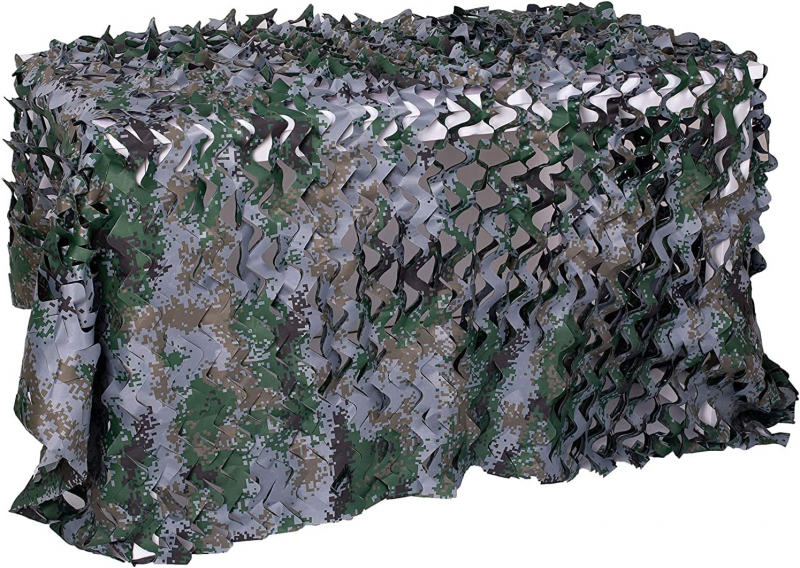 Voile d'ombrage rectangulaire, maille camouflage motif camouflage, 4x5m, camouflage numérique - 3