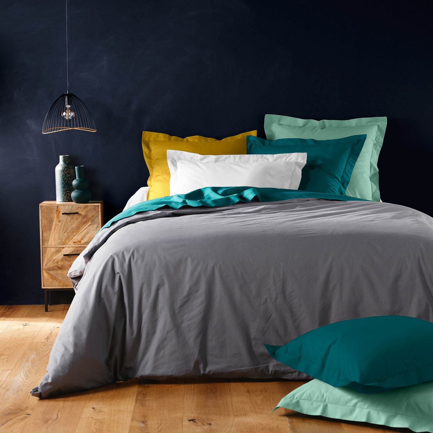 Housse de couette unie 220x240 cm - Coton - 5