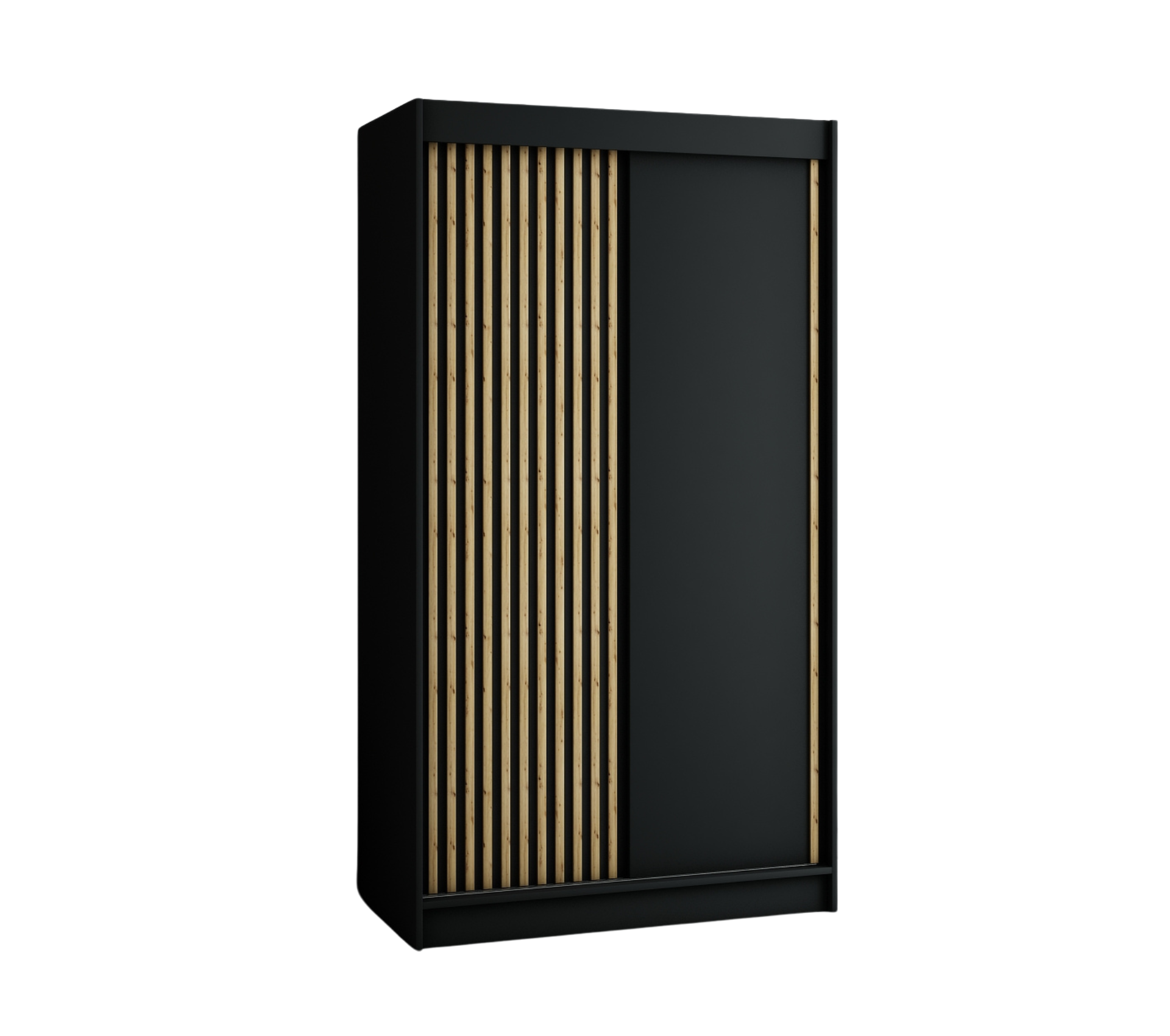Szafa przesuwna garderoba LAMELO 120 x 62 x 200 cm Czarny - Abiks Meble