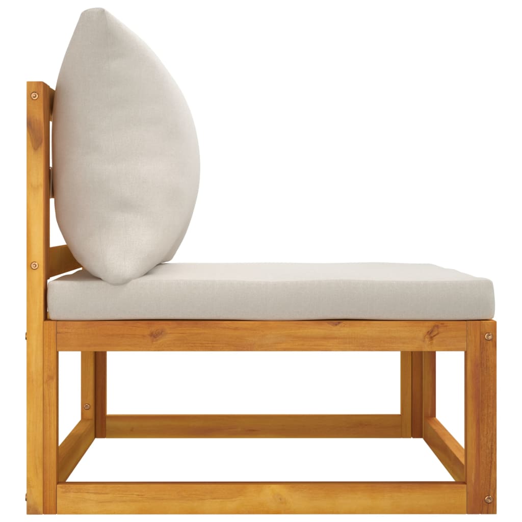 Maison Exclusive - Salon de jardin 3 pcs avec coussins bois massif d'acacia - 5