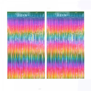 2 pezzi tenda con frange arcobaleno colorate, sfondo fotografico, decorazione per compleanno, matrimonio, fidanzamento e festa in discoteca | Leroy Merlin