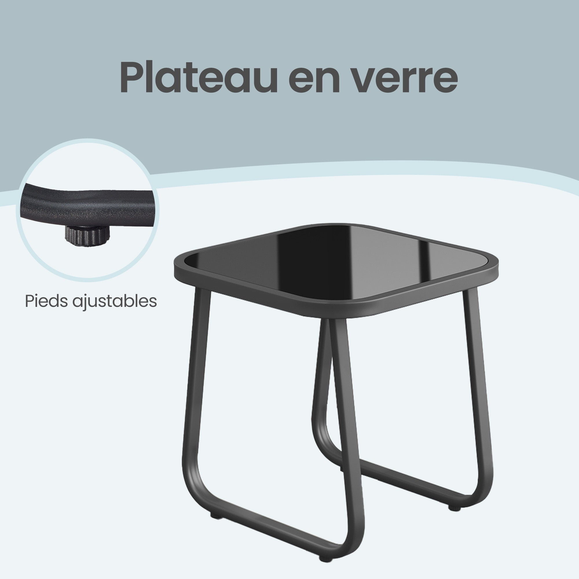 Ensemble de Mobilier de Jardin, 2 Chaises à Bascule avec Table, Banc, en Acier, avec Accoudoirs, Marron - 7