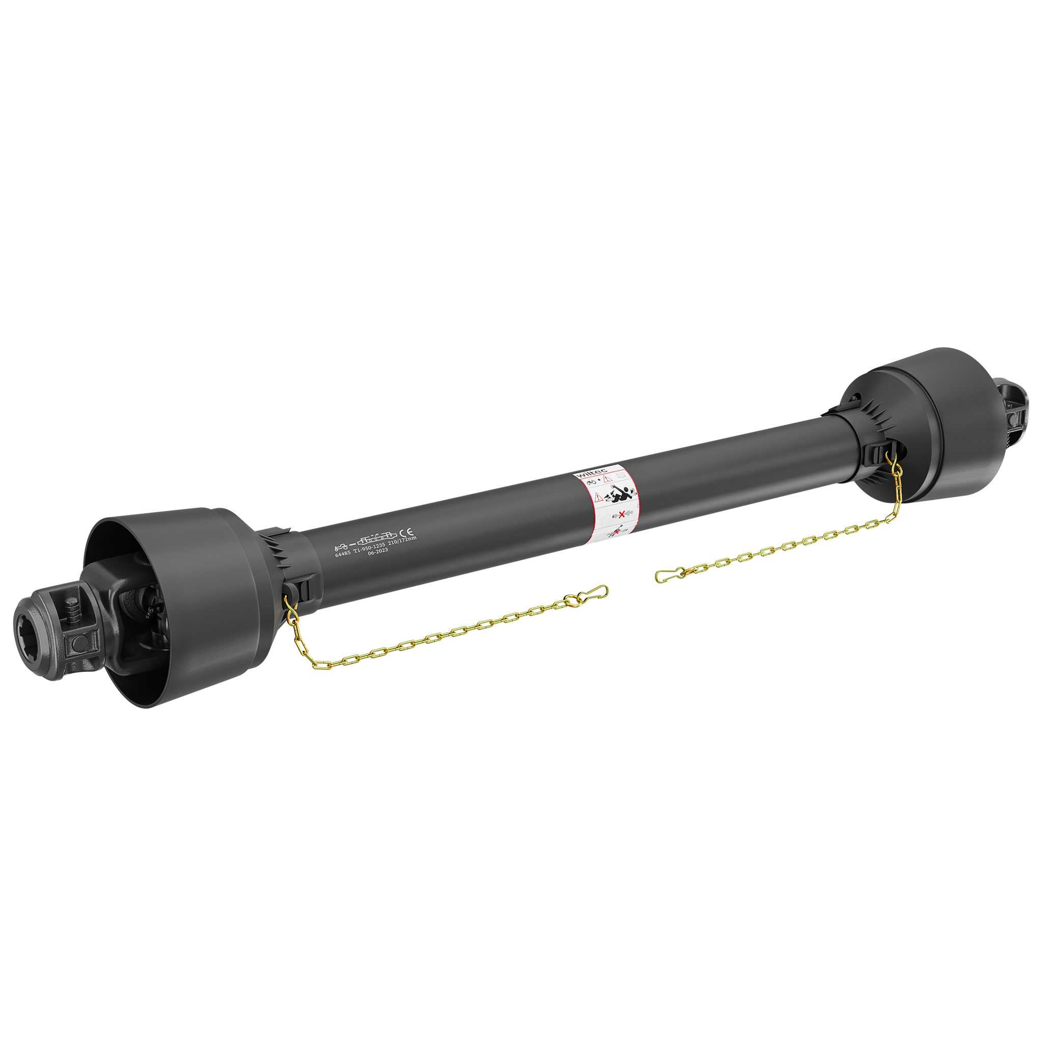 Arbre de transmission T1 Cardan 950-1045mm 210Nm 540tr/min Prise Force 18kW  (25CV) 2x 1 3/8