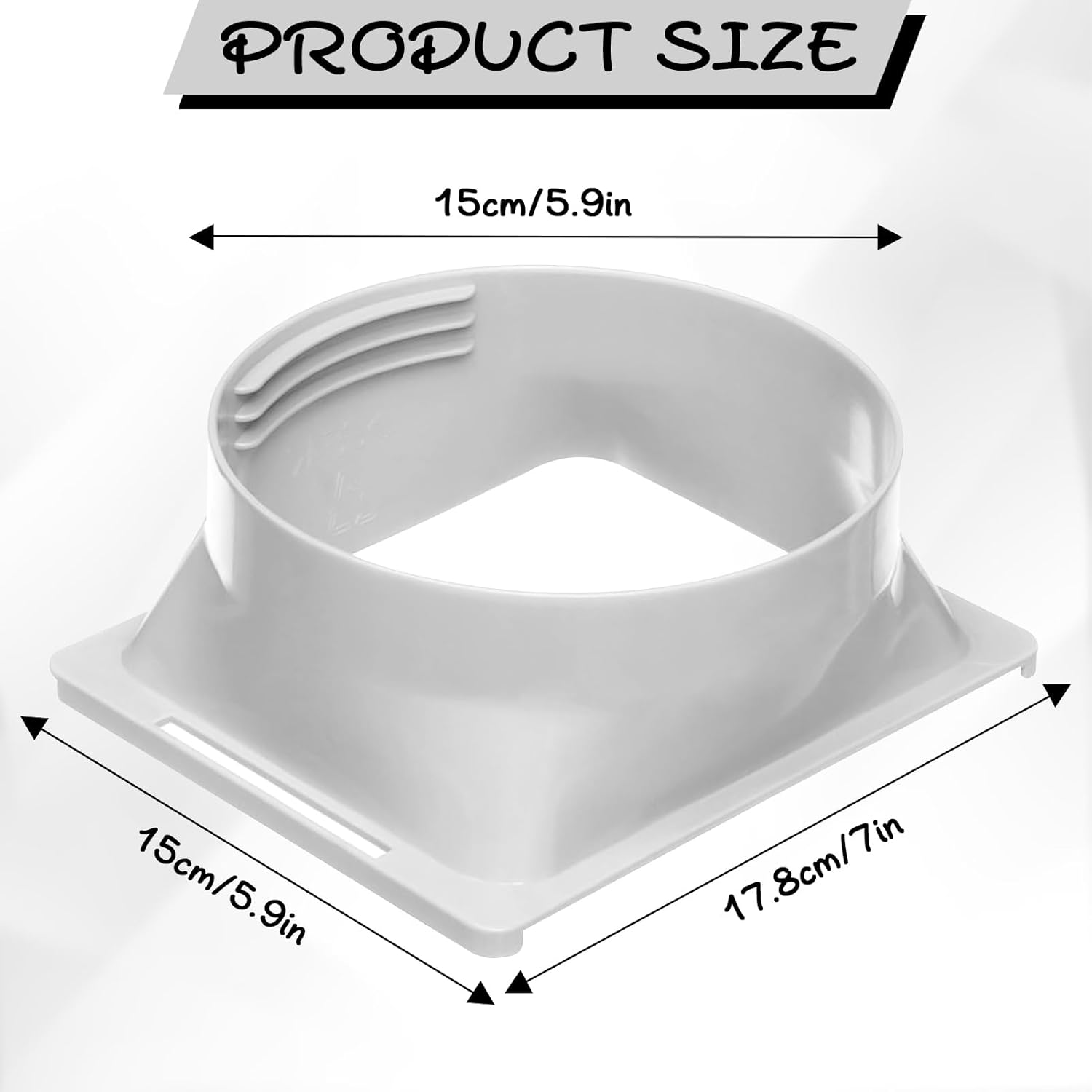 Adaptateur / Interface De Conduit Pour Climatiseur Portable - Diamètre 15 Cm / 13 Cm - Neuf