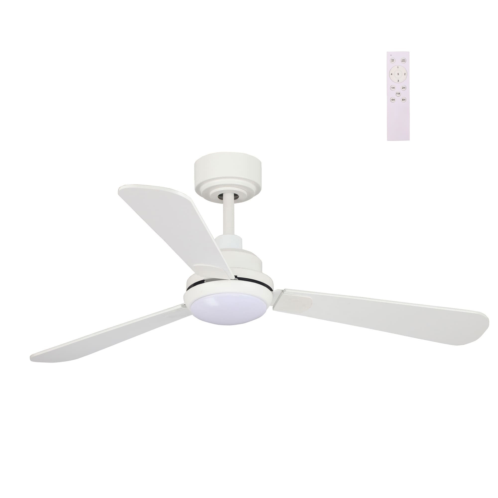 Ventilatore A Soffitto Con Luce LED Dimmerabile 100 Cm - Silenzioso Motore DC Reversibile - 6 Velocità Con Telecomando