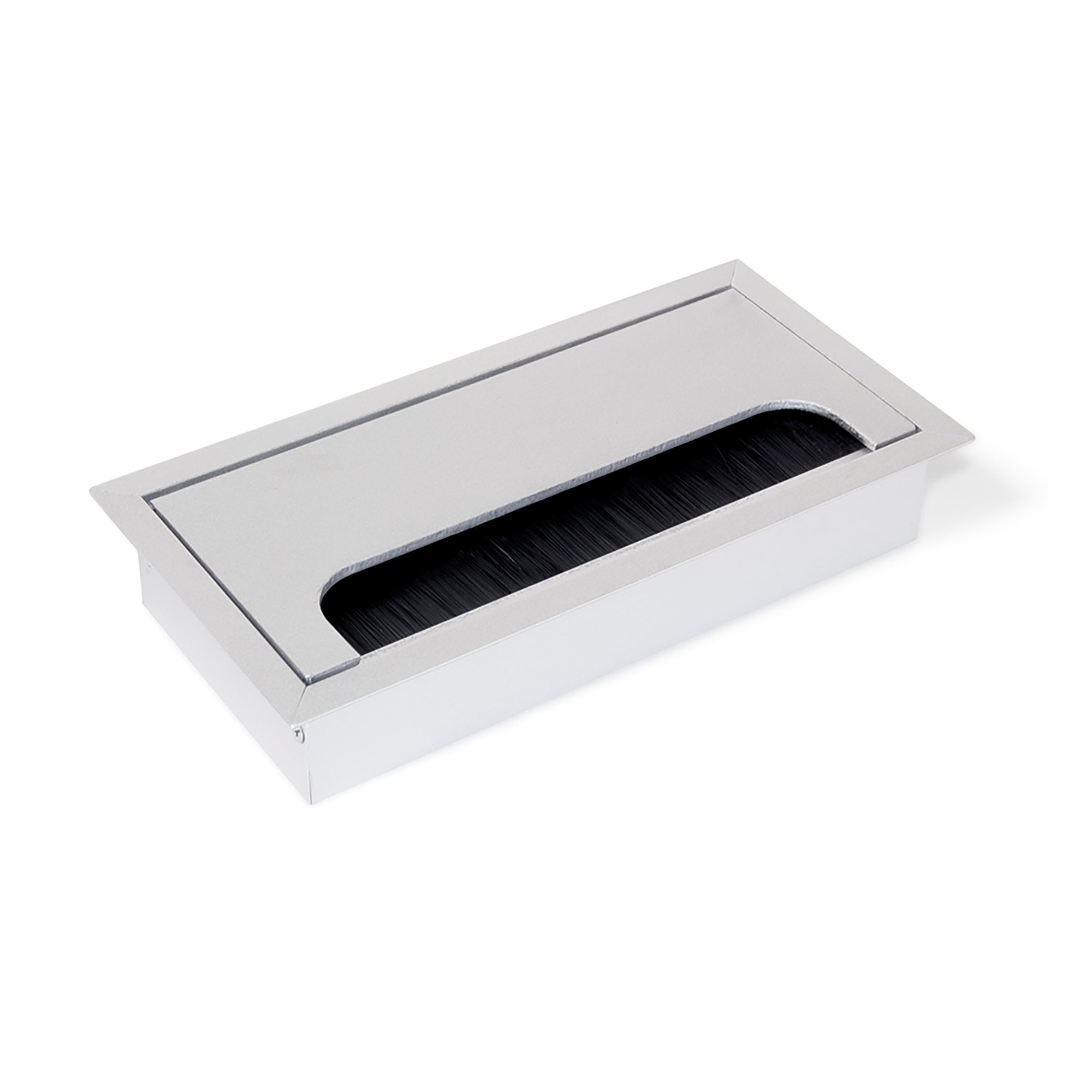 Organizatory kabli Emuca Quadrum, prostokątne, 159x80mm, wpuszczane, Aluminium, Anodyzowany mat