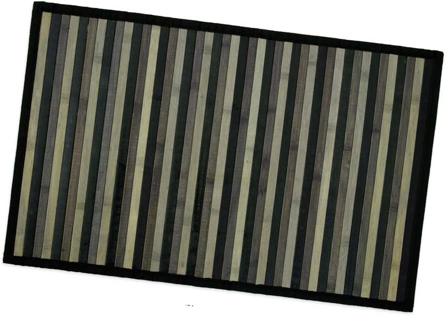 Dywan Bambusowy 50x235 cm Antypoślizgowa Prostokątny Obrus śniadaniowy Czarny