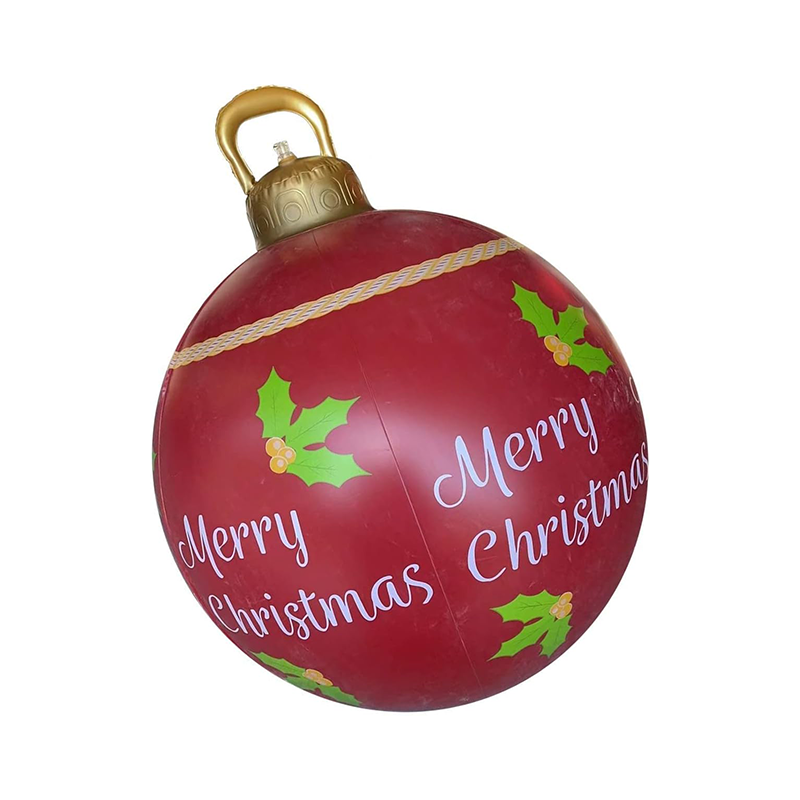 Boules De Noël Géantes Gonflables - Décoration Extérieure XXL Pour Jardin, Terrasse Et Maison - Set Festif