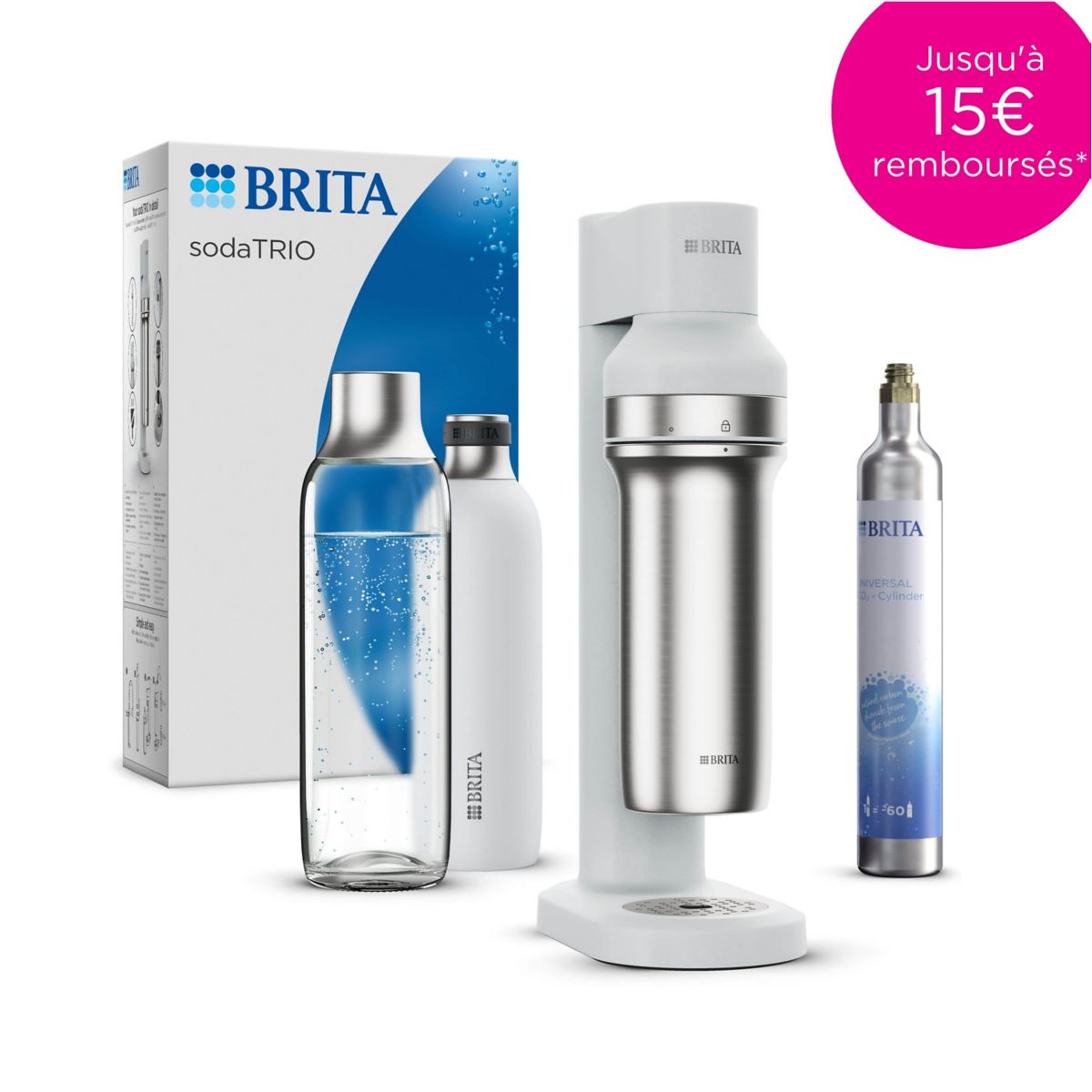 Maszyna do sody BRITA sodaTRIO woda gazowana ekologiczna elegancka