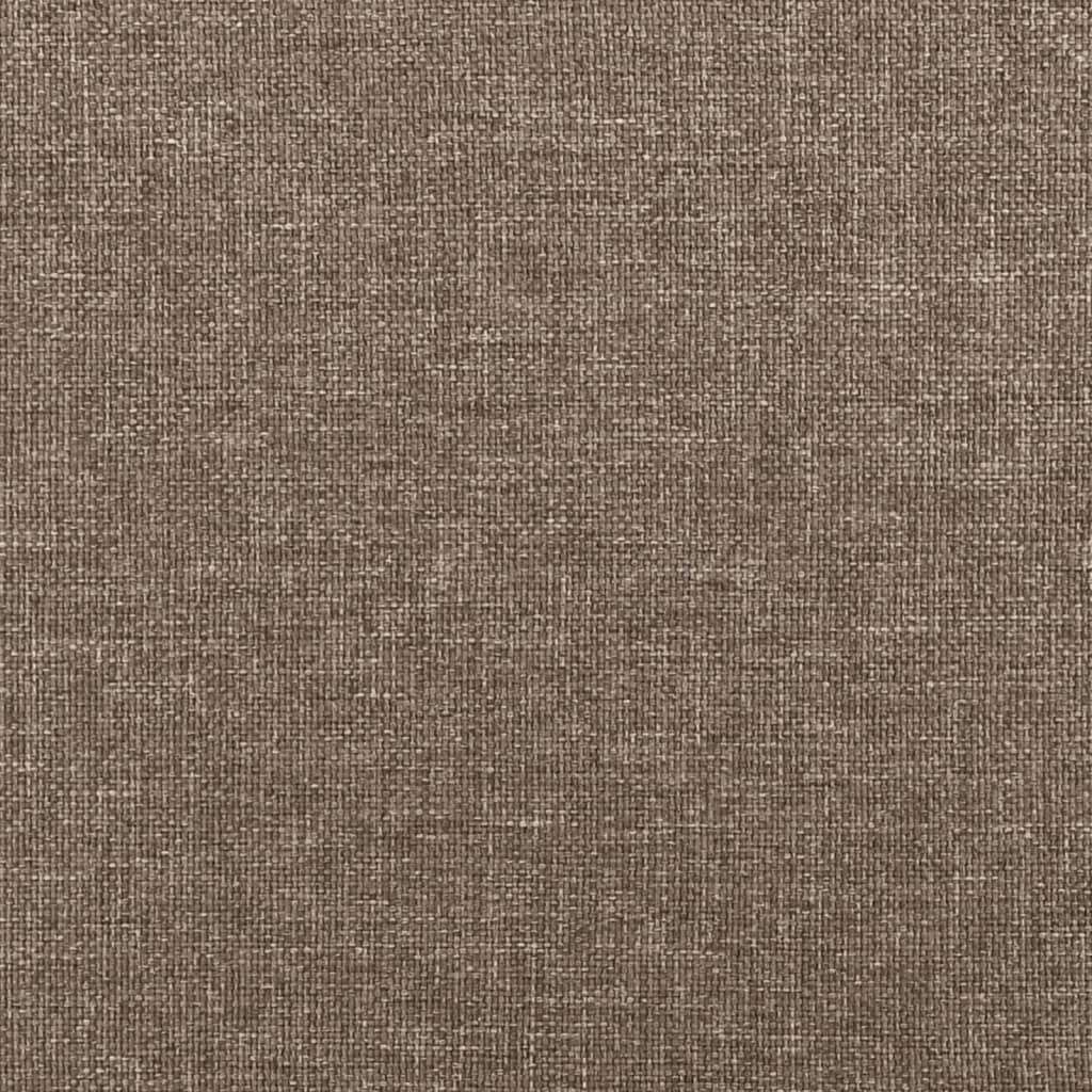 Cadre de lit sans matelas taupe 160 x 200 cm tissu - 8