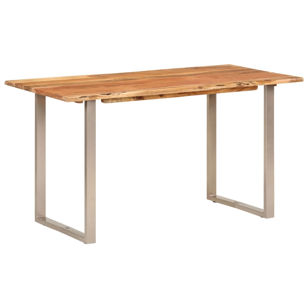 Table de salle à manger 140x70x76 cm Bois d'acacia solide | Leroy Merlin