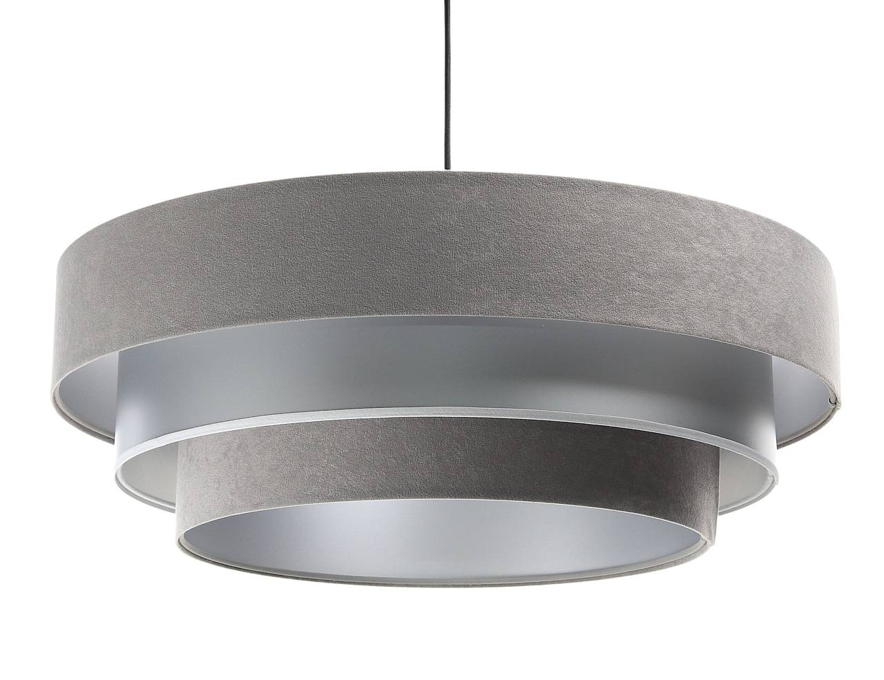 Lampa wisząca TRIO MIX szara/srebrna