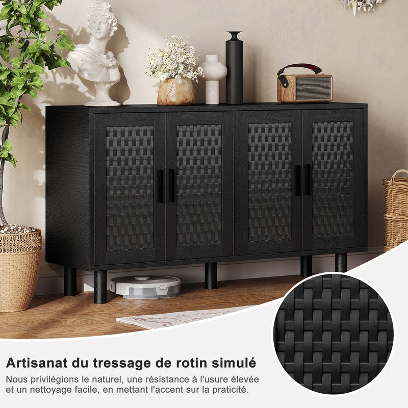 Meubles de rangement, armoires de rangement, design rustique, avec poignées métalliques, pour chambre à coucher, salon - 7