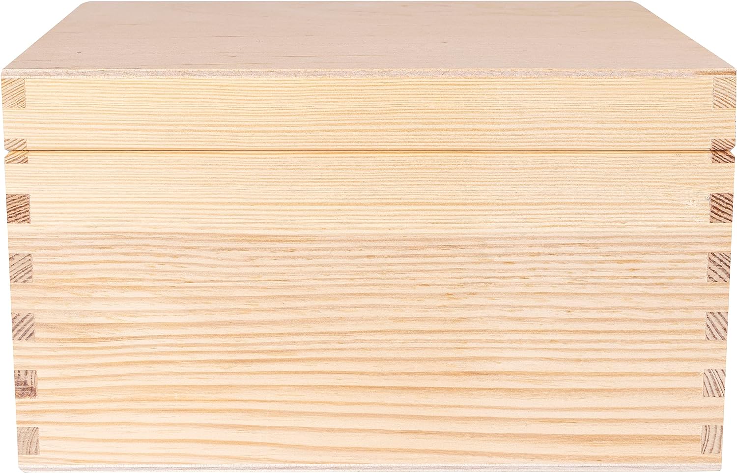 Creative Deco Boite Rangement en Bois pour CD et DVD | 16 x 24 x 14 cm | 3 Compartiments | avec Couvercle | Non-Peint| Boîte Organiseur Bureau - 6