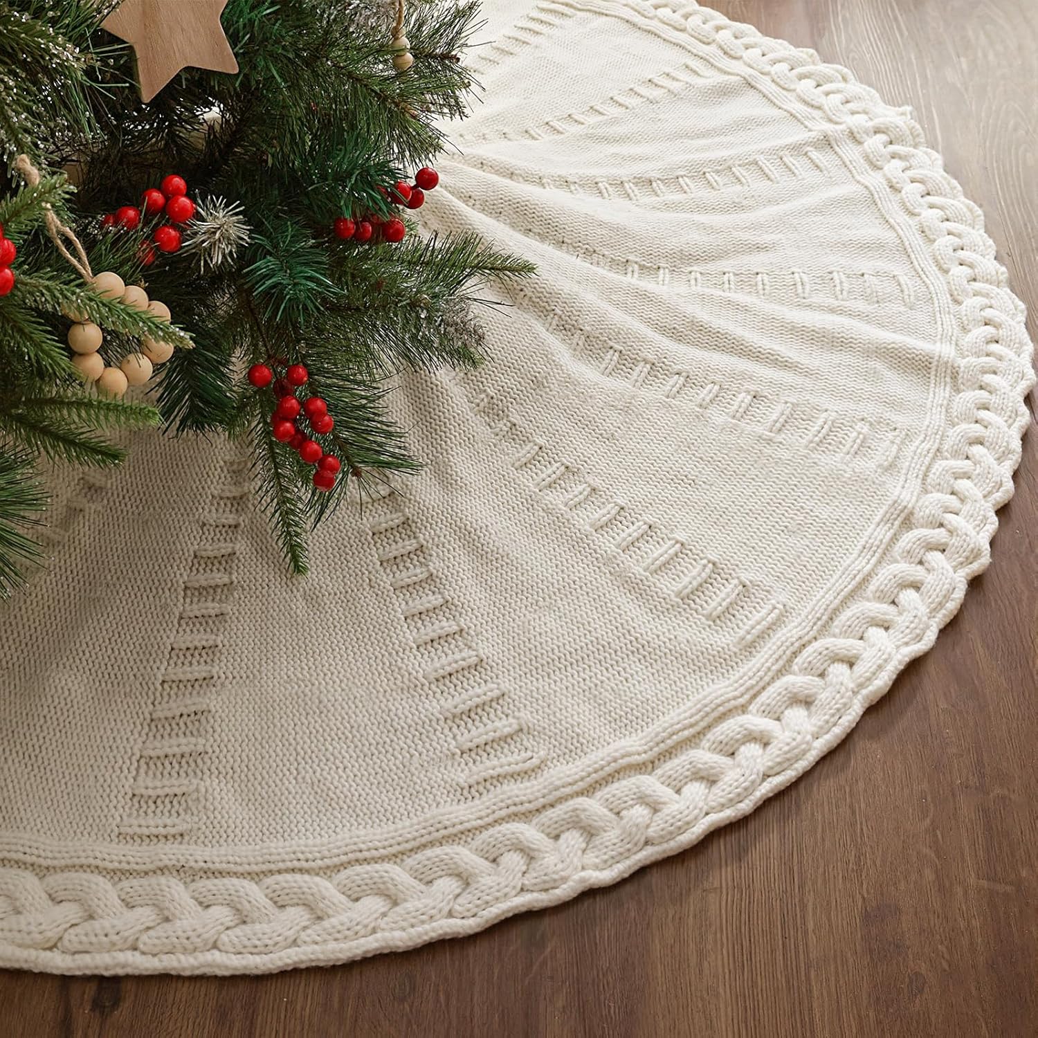 Jupe Sapin de Noël Rouge 92 cm, Tapis de Couverture Base d'Arbre Jupe Sapin de Noël Rouge 92 cm, Tapis de Couverture Base d'Arbre
