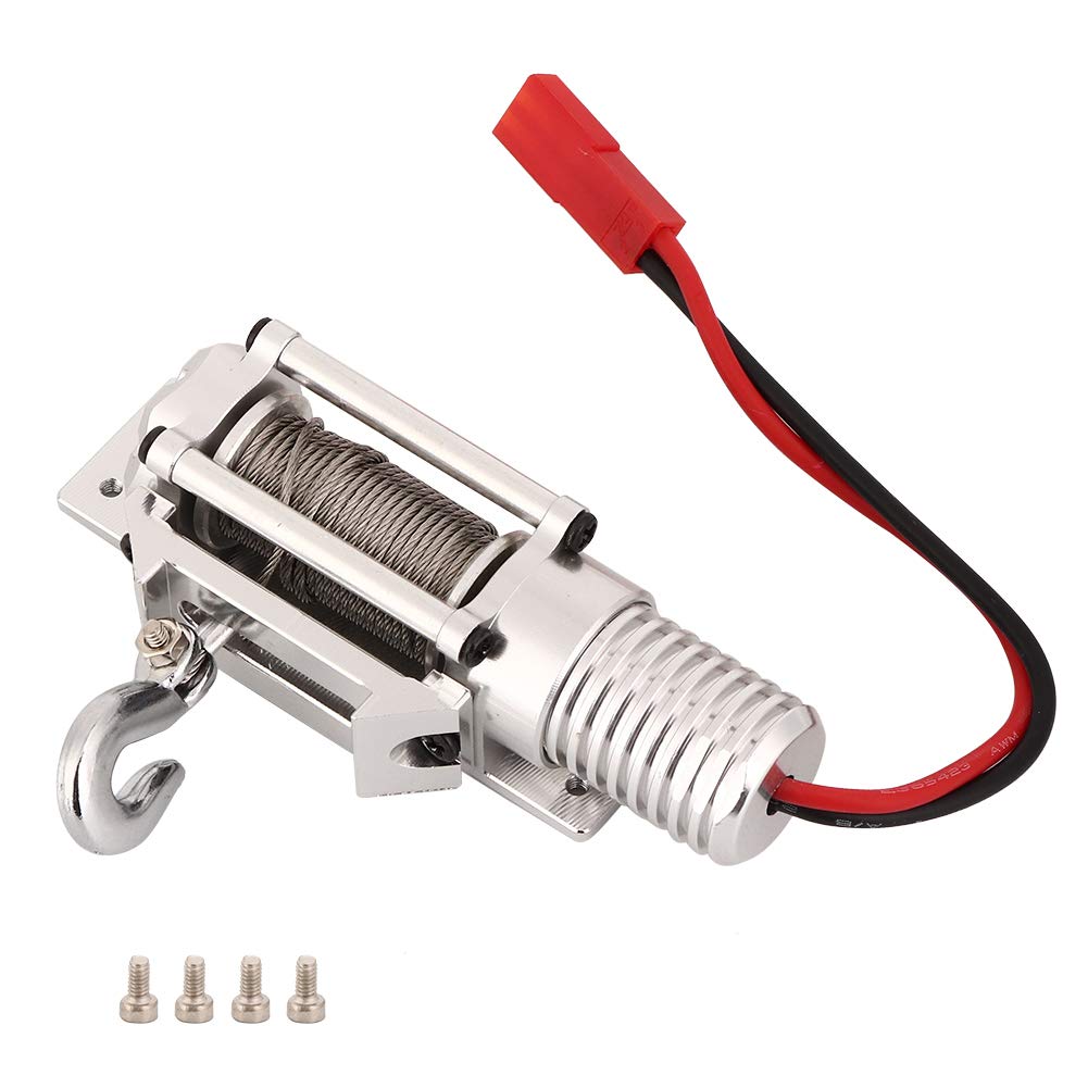 Verricello Integy In Scala 1/10 Per Axial SCX10 II - Rosso, Coppia Alta, Paraurti Anteriore