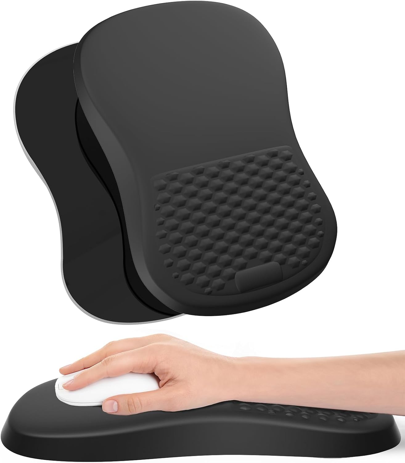 Tappetino per Mouse in pelle PU impermeabile supporto per poggiapolsi Pad ergonomico per Mouse Cloud e poggiapolsi nuvola per tastiera  7