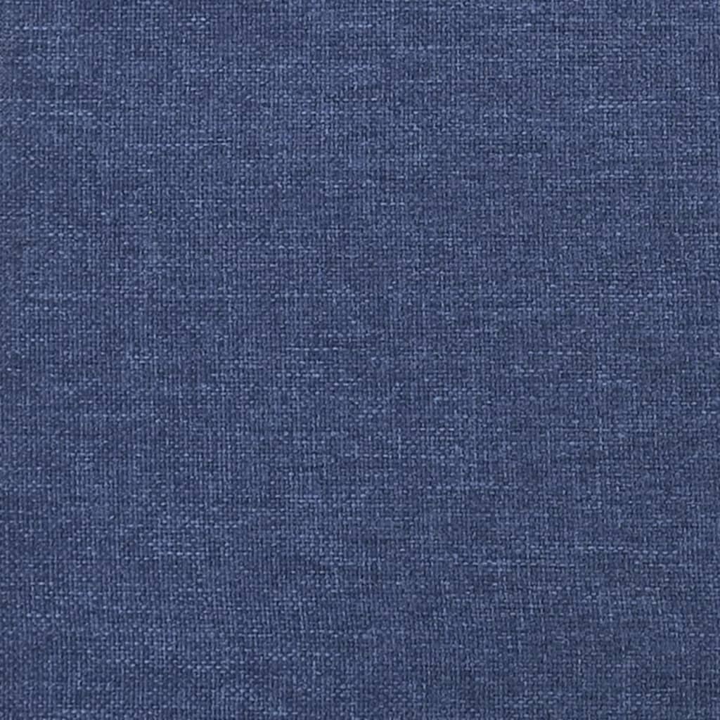 Cadre de lit à lattes en tissu bleu, 200 × 200 cm - 8